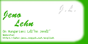 jeno lehn business card